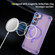 Samsung Galaxy S22 5G Skin Feel TPU + PC MagSafe Magnetic Phone Case - Transparent Purple