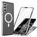 Samsung Galaxy S22 5G HD Full Cover Magsafe Magnetic Metal Tempered Glass Phone Case - Silver