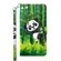 Samsung Galaxy S22 5G 3D Painting Pattern TPU + PU Leather Phone Case - Panda Climbing Bamboo