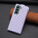 Samsung Galaxy S22 5G Diamond Lattice Vertical Flip Leather Phone Case - Purple