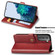 Samsung Galaxy S22 5G Solid Color Leather Buckle Phone Case - Red