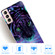 Samsung Galaxy S22 5G Shockproof Painted Transparent TPU Phone Protective Case - Purple Tiger