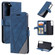 Samsung Galaxy S22 5G Skin Feel Splicing Horizontal Flip Leather Phone Case - Blue