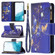 Samsung Galaxy S22 5G Colored Drawing Pattern Zipper Horizontal Flip Phone Leather Case with Holder & Card Slots & Wallet - Purple Butterfly