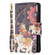 Samsung Galaxy S22 5G Colored Drawing Pattern Zipper Horizontal Flip Phone Leather Case with Holder & Card Slots & Wallet - Flower Elephants