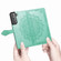 Samsung Galaxy S22 5G Mandala Flower Embossed Horizontal Flip Leather Case with Holder & Card Slots & Wallet & Lanyard - Green