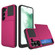 Samsung Galaxy S22 5G Multifunction Armor Slide Card Slot Phone Case - Rose Red