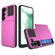 Samsung Galaxy S22 5G Multifunction Armor Slide Card Slot Phone Case - Pink