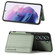 Samsung Galaxy S22 5G Carbon Fiber Magnetic Card Holder TPU+PU Case - Green