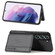Samsung Galaxy S22 5G Carbon Fiber Magnetic Card Holder TPU+PU Case - Black