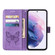 Samsung Galaxy S22 5G Embossed Butterfly Leather Phone Case with Holder & Card Slot & Wallet & Lanyard - Purple