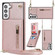 Samsung Galaxy S22 5G Cross-body Square Zipper Card Holder Bag Phone Case - Rose Gold
