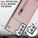 Samsung Galaxy S22 5G Cross-body Square Zipper Card Holder Bag Phone Case - Rose Gold