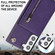 Samsung Galaxy S22 5G Cross-body Square Zipper Card Holder Bag Phone Case - Purple