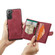 Samsung Galaxy S22 5G JEEHOOD Retro Magnetic Detachable Phone Case with Wallet & Card Slot & Holder - Red