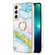 Samsung Galaxy S22 Electroplating Marble IMD TPU Phone Case with Ring Holder - Green 004