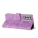 Samsung Galaxy S22 5G Flower Embossing Pattern Leather Phone Case - Purple