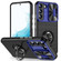 Samsung Galaxy S22 5G Sliding Camshield Armor Phone Case with Ring Holder - Blue Black