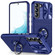 Samsung Galaxy S22 5G Sliding Camshield Armor Phone Case with Ring Holder - Blue