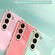 Samsung Galaxy S22 5G XINLI Straight Edge 6D Electroplate TPU Phone Case - Pink