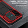 Samsung Galaxy S22 5G R-JUST Sliding Camera Metal + Silicone Holder Phone Case - Red