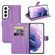 Samsung S22 Litchi Texture Horizontal Flip Protective Case with Holder & Card Slots & Wallet - Purple