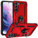 Samaung Galaxy S22 5G Shockproof TPU + PC Protective Case with 360 Degree Rotating Holder - Red