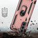 Samaung Galaxy S22 5G Shockproof TPU + PC Protective Case with 360 Degree Rotating Holder - Rose Gold
