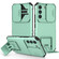 Samsung Galaxy S22 5G Stereoscopic Holder Sliding Camshield Phone Case - Light Green