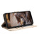 Samsung Galaxy S22 Cat Embossing Pattern Leather Phone Case with Lanyard - Beige