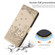 Samsung Galaxy S22 Cat Embossing Pattern Leather Phone Case with Lanyard - Beige