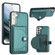 Samsung Galaxy S22 5G Shockproof Leather Phone Case with Card Holder - Green