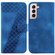 Samsung Galaxy S22 5G 7-shaped Embossed Leather Phone Case - Blue