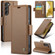 Samsung Galaxy S22 5G CaseMe 023 Butterfly Buckle Litchi Texture RFID Anti-theft Leather Phone Case - Brown