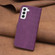 Samsung Galaxy S22 5G Plaid Embossed Leather Phone Case - Purple