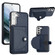 Samsung Galaxy S22 5G Shockproof Leather Phone Case with Card Holder - Blue