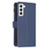 Samsung Galaxy S22 5G 9 Card Slots Zipper Wallet Leather Flip Phone Case - Blue