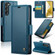 Samsung Galaxy S22 5G CaseMe 023 Butterfly Buckle Litchi Texture RFID Anti-theft Leather Phone Case - Blue