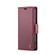 Samsung Galaxy S22 5G CaseMe 023 Butterfly Buckle Litchi Texture RFID Anti-theft Leather Phone Case - Wine Red