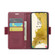 Samsung Galaxy S22 5G CaseMe 023 Butterfly Buckle Litchi Texture RFID Anti-theft Leather Phone Case - Wine Red