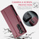 Samsung Galaxy S22 5G CaseMe 023 Butterfly Buckle Litchi Texture RFID Anti-theft Leather Phone Case - Wine Red