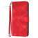 Samsung Galaxy S22 5G Line Pattern Skin Feel Leather Phone Case - Red