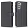 Samsung Galaxy S22 5G 9 Card Slots Zipper Wallet Leather Flip Phone Case - Black