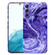 Samsung Galaxy S22 5G Marble Pattern Phone Case - Purple White