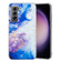 Samsung Galaxy S22 5G IMD Shell Pattern TPU Phone Case - Sky Blue Purple Marble