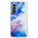 Samsung Galaxy S22 5G IMD Shell Pattern TPU Phone Case - Sky Blue Purple Marble