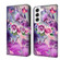 Samsung Galaxy S22 Crystal 3D Shockproof Protective Leather Phone Case - Butterfly