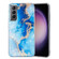 Samsung Galaxy S22 5G IMD Shell Pattern TPU Phone Case - Blue Gold Marble