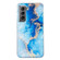 Samsung Galaxy S22 5G IMD Shell Pattern TPU Phone Case - Blue Gold Marble