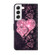 Samsung Galaxy S22 Crystal 3D Shockproof Protective Leather Phone Case - Lace Love